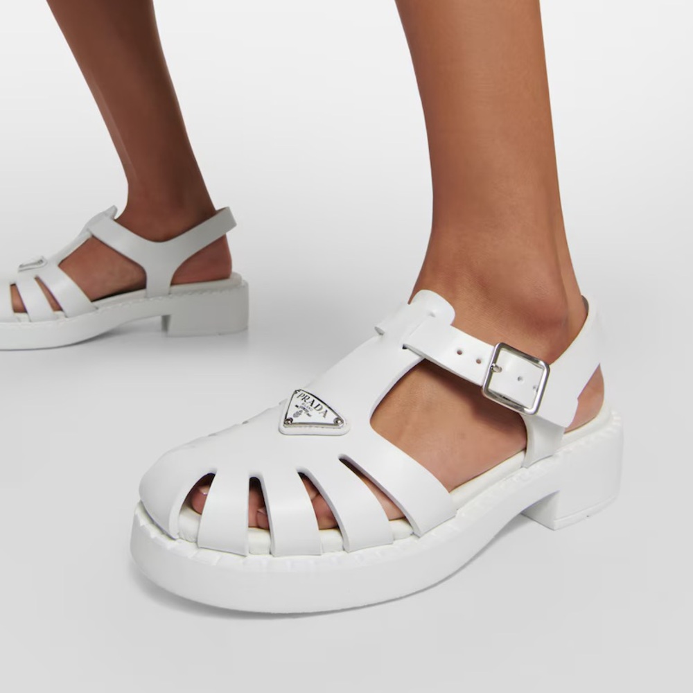 PRADA Rubber sandals in white